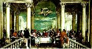 Paolo  Veronese feast of st. gregory the great oil on canvas